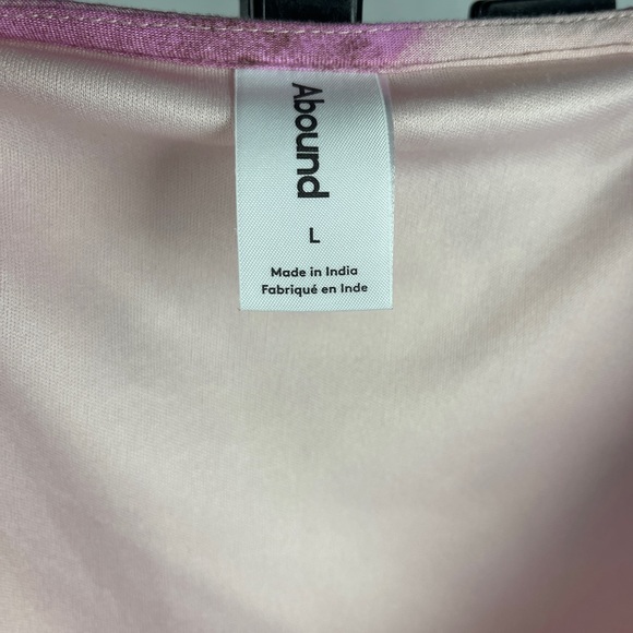 Abound Abstract Floral front tie short sleeve pink/purple dress size lar… - Picture 4 of 6